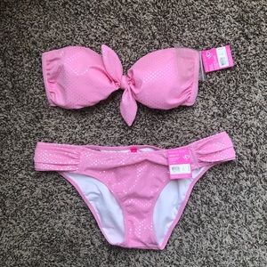 NWT victoria’s secret metallic polka dot bikini